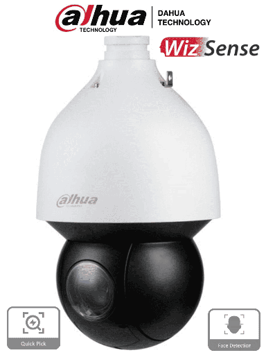 Cámara IP PTZ 4MP/ WizSense/ Starlight/ 32x Zoom/ IR 150m/ Autotracking 3.0/ Protección Perimetral/ Face Detection/ Detección de Rostros/ Captura de Humanos y Vehículos/ SMD 4.0/ Quick Pick/ E&S de Alarma y Audio/ PoE+/ IP67/ IK10 marca Dahua Modelo DH-SD5A432GB-HNR