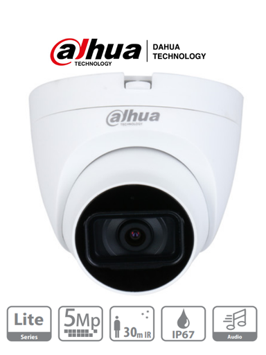 [DH-HAC-HDW1500TLQN-A] Cámara analoga tipo Domo HD, 5 megapixeles con audio DH-HAC-HDW1500TLQN-A marca Dahua